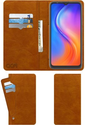 ACM Flip Cover for Tecno Spark 6 Go(Gold, Dual Protection, Pack of: 1)