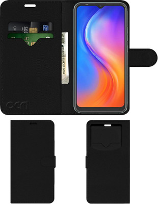 ACM Flip Cover for Tecno Spark 6 Go(Black, Cases with Holder, Pack of: 1)