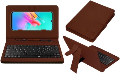 ACM Keyboard Case for Infinix Smart Hd 2021(Brown, Cases with Holder, Pack of: 1)