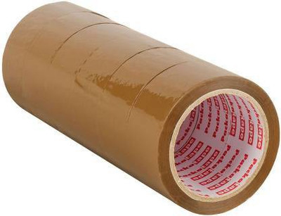KRISHZONE single side handheld Cello tape brown (Manual)(Set of 6, Brown)