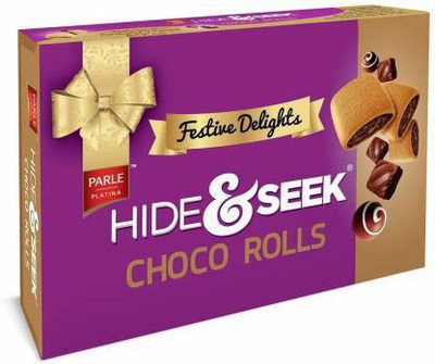 PARLE HIDE & SEEK CHOCO ROLLS 250GM. Cookies Biscuit(250 g)