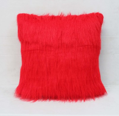 Dekor World Plain Cushions & Pillows Cover(Pack of 2, 60 cm*60 cm, Red)