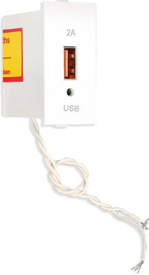 HASTECH MODULAR USB MOBILE CHARGER SOCKET 2A 2 A Single Pin Socket