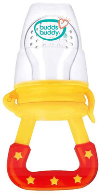 Buddsbuddy BPA Free Soft Silicone Fruit and Food Nibbler, Soft Pacifer/Teether/Food Feeder for 0 to 6 months Baby Feeder(Yellow)