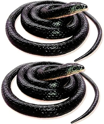 sehgal 2 Fake Snake/Prank Realistic Fake Rubber Snake Prank Toy Fake Snake Prank Toy Gag Toy(Black)