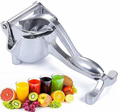 pavilion mall Aluminium Aluminum Steel Heavy Duty Fruit Juicer Squeeze Manual Lime Orange Juice juicer Hand Juicer(Silver)