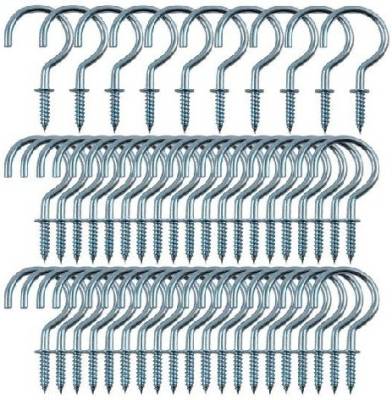 RPI SHOP 1.5 Inch Nickel Finish Steel Cup Hook Holder, Open Sheep Eye Ring  Hook, DIY Self-Tapping Screw, Ceiling Hooks, Pack of 50 Pcs Hook 50 - Price  History