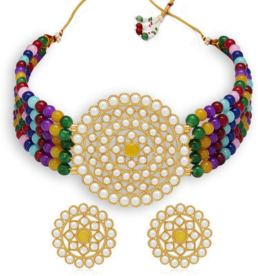 Sukkhi Alloy Gold-plated Multicolor Jewellery Set(Pack of 1)