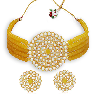 Mad Club Alloy Gold-plated Yellow Jewellery Set(Pack of 1)