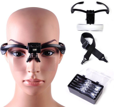 uptodatetools Magnifier 1.0X, 1.5X, 2.0X, 2.5X 3.5X Headband(Black)