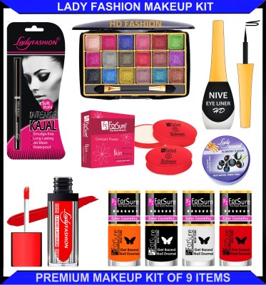 HD Fashion Waterproof 10 Pcs All In One Makeup Combo Kit S9072(10 Items in the set)