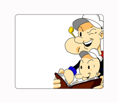 ARTBUG Popeye Cartoon Printed Premium Designer Mouse Pad for Computer/Laptop (22.5cm x 19cm) - C593 Non Slip Base Mousepad(Multicolor)