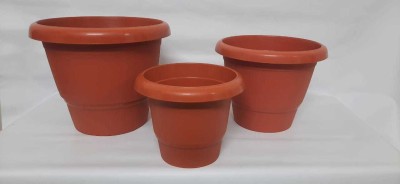 YASHODEEP PLASTIC Plant Container Set 3 (7\9\11inch) UNBREAKABLE Plant Container Set(Pack of 3, Plastic)