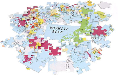 ARNIYAVALA Educational Jigsaw Puzzle Range for Kids (World MAP)(108 Pieces)