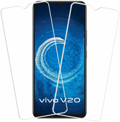 TINGTONG Tempered Glass Guard for Vivo V20(Pack of 2)