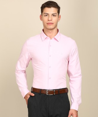 United Colors of Benetton Men Solid Casual Pink Shirt