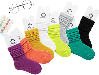 AHC Baby Boys & Baby Girls Solid Low Cut, Mid-Calf/Crew(Pack of 8)