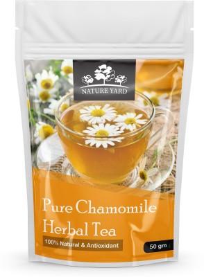 NATURE YARD Chamomile Herbal Tea Leaves - 50 gm - Antioxidant rich Loose Leaf Herbal Tea Pouch(50 g)