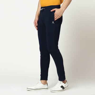FUBAR Solid Men Blue Track Pants