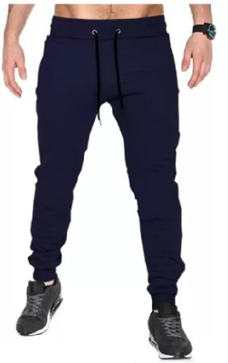 Tryo Solid Men Blue Track Pants