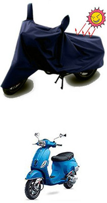 GOODLIFE Two Wheeler Cover for Universal For Bike(Vespa SXL, Blue)