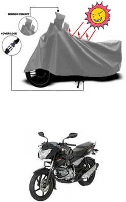 Auto Age Two Wheeler Cover for Bajaj(Pulsar 135 LS DTS-i, Grey)