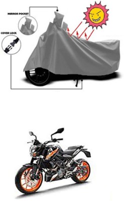 Auto Age Two Wheeler Cover for KTM(Duke 200, Grey)