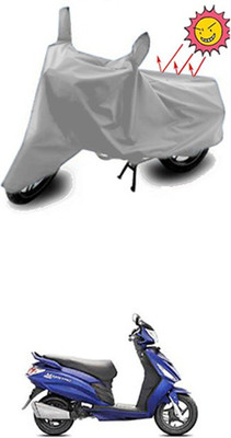 Auto Age Two Wheeler Cover for Hero(Silver)