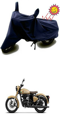 Auto Age Two Wheeler Cover for Royal Enfield(Classic 350, Blue)