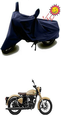 Auto Age Two Wheeler Cover for Royal Enfield(Blue)