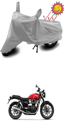 GOODLIFE Two Wheeler Cover for Triumph(Silver)