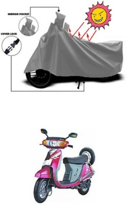 Auto Age Two Wheeler Cover for Kinetic(Nova, Grey)