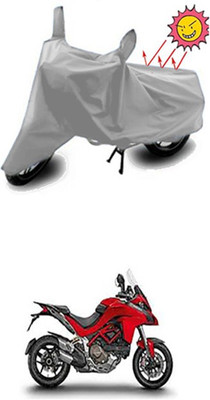 Auto Age Two Wheeler Cover for Ducati(Silver)