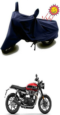 Auto Age Two Wheeler Cover for Triumph(Blue)