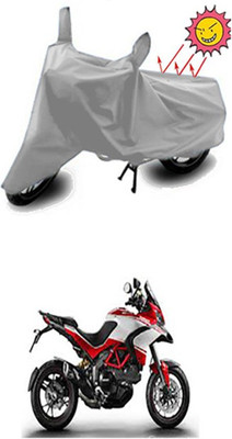 Auto Age Two Wheeler Cover for Ducati(Silver)