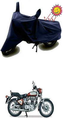 Auto Age Two Wheeler Cover for Royal Enfield(Blue)