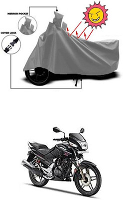 Auto Age Two Wheeler Cover for Hero(CBZ, Grey)