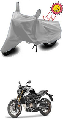 Auto Age Two Wheeler Cover for Honda(Silver)