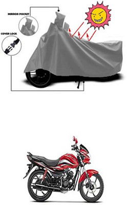 Auto Age Two Wheeler Cover for Hero(Passion, Grey)