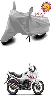 Auto Age Two Wheeler Cover for Hero(Silver)
