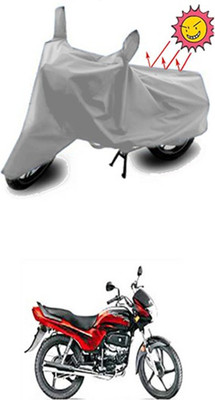 Auto Age Two Wheeler Cover for Hero(Passion Plus, Silver)