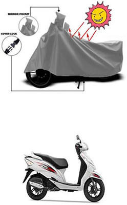 Auto Age Two Wheeler Cover for TVS(Wego, Grey)