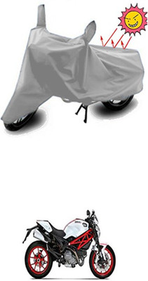 Auto Age Two Wheeler Cover for Ducati(Monster 796 S2R, Silver)