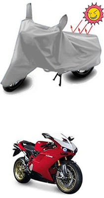 Auto Age Two Wheeler Cover for Ducati(Silver)