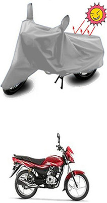 Auto Age Two Wheeler Cover for Bajaj(Silver)