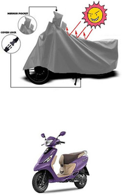 Auto Age Two Wheeler Cover for TVS(Grey)