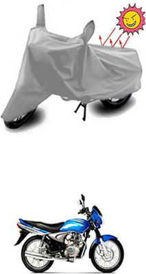 Auto Age Two Wheeler Cover for Bajaj(Silver)