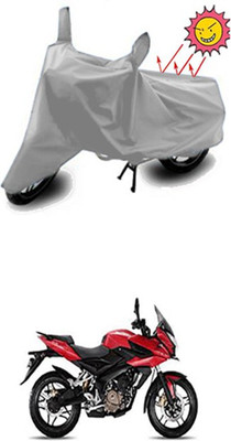 Auto Age Two Wheeler Cover for Bajaj(Pulsar AS 150, Silver)