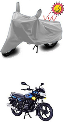 Auto Age Two Wheeler Cover for Bajaj(Discover 125 DTS-i, Silver)