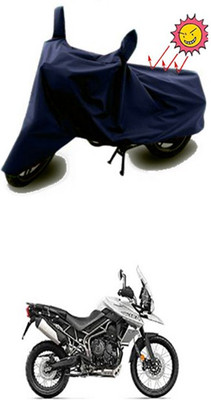 Auto Age Two Wheeler Cover for Triumph(Tiger 800 XCA, Blue)